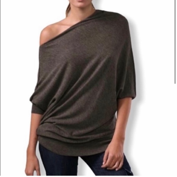 Anthropologie Sweaters - Maroon Anthropologie Moth Off the Shoulder Sweater